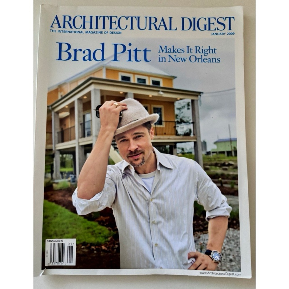 Architectural Digest Magazine - January 2009 Brad Pitt Cover
